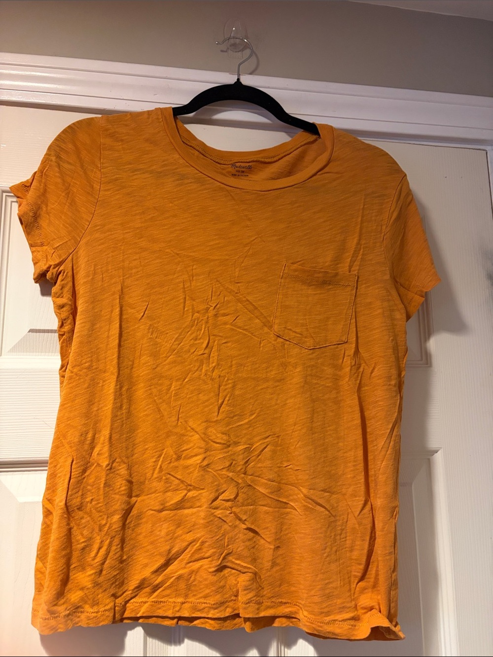 NWOT Madewell 100% Cotton Short Sleeve Pocket Tee in Mustard